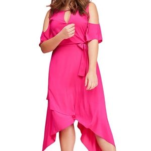 Lane Bryant Cold Shoulder Sharkbite Maxi Dress